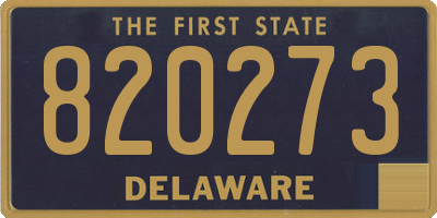 DE license plate 820273