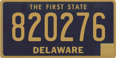 DE license plate 820276