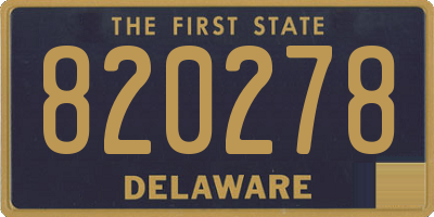 DE license plate 820278