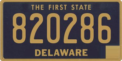 DE license plate 820286