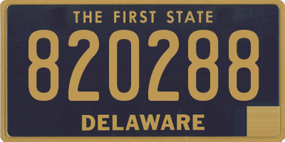 DE license plate 820288