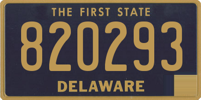 DE license plate 820293