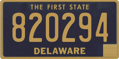 DE license plate 820294