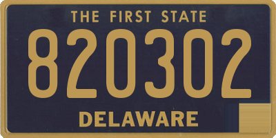 DE license plate 820302
