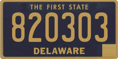 DE license plate 820303