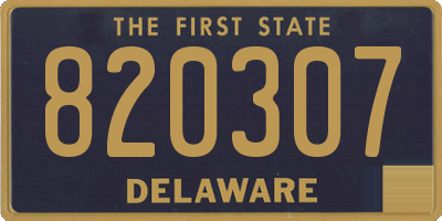 DE license plate 820307