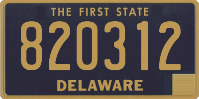 DE license plate 820312