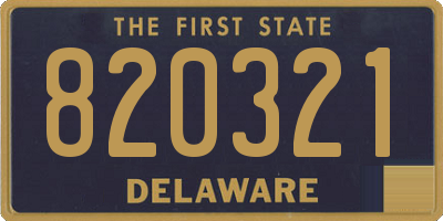 DE license plate 820321