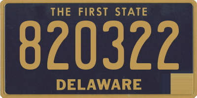 DE license plate 820322