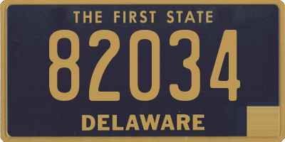 DE license plate 82034