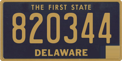 DE license plate 820344