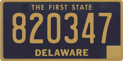 DE license plate 820347