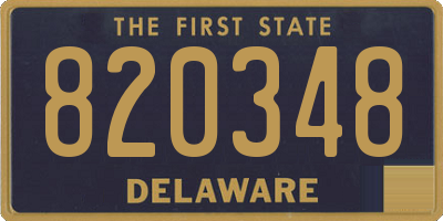 DE license plate 820348
