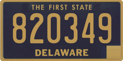 DE license plate 820349