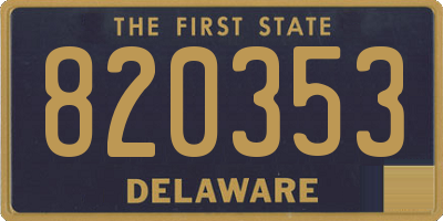 DE license plate 820353
