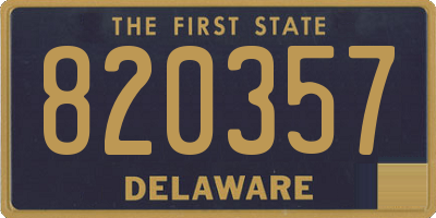 DE license plate 820357