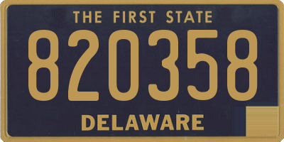 DE license plate 820358