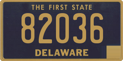 DE license plate 82036