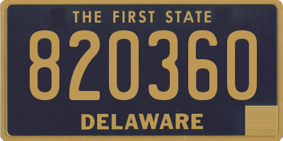 DE license plate 820360