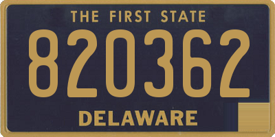 DE license plate 820362