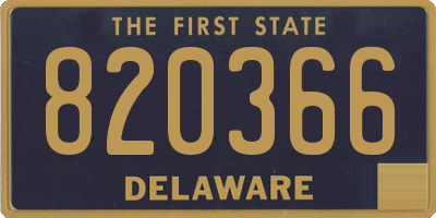 DE license plate 820366