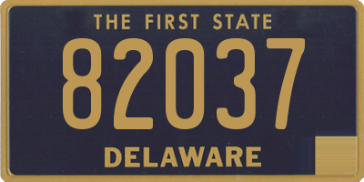 DE license plate 82037