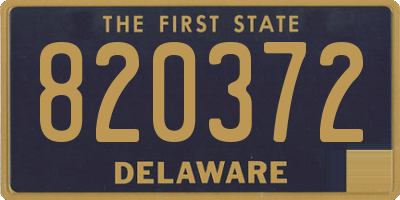 DE license plate 820372