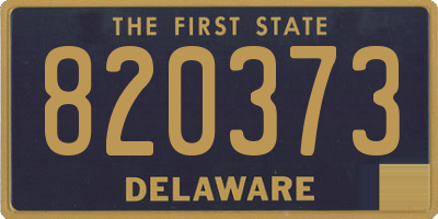 DE license plate 820373