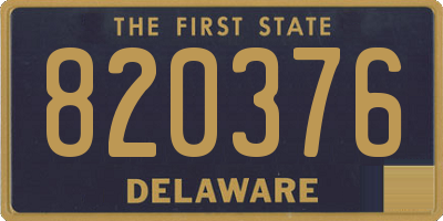 DE license plate 820376