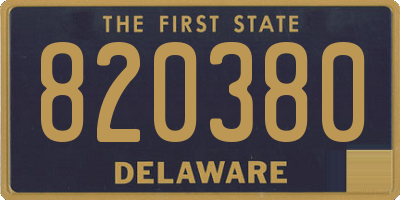 DE license plate 820380