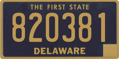 DE license plate 820381