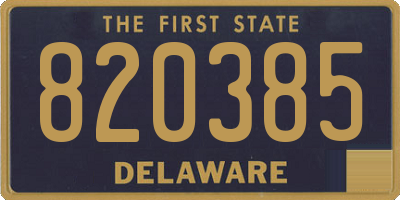 DE license plate 820385