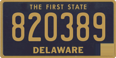 DE license plate 820389