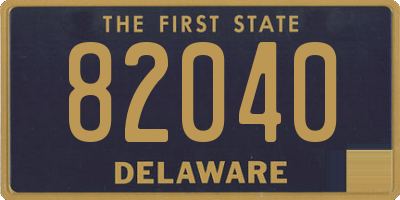 DE license plate 82040