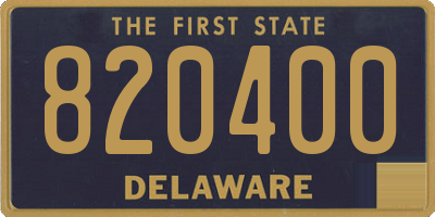 DE license plate 820400