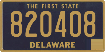 DE license plate 820408