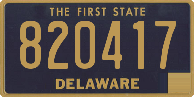DE license plate 820417