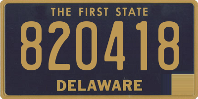DE license plate 820418