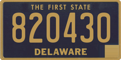 DE license plate 820430
