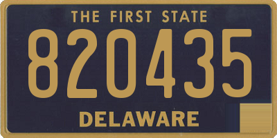 DE license plate 820435
