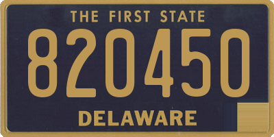 DE license plate 820450