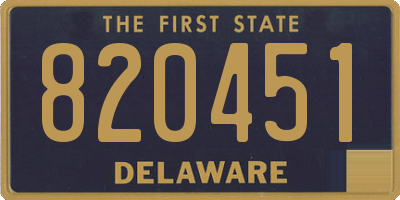 DE license plate 820451