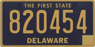 DE license plate 820454