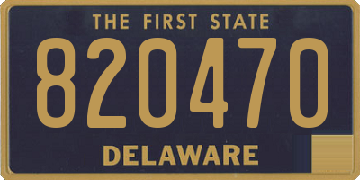 DE license plate 820470