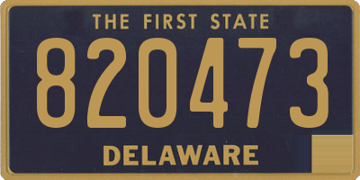 DE license plate 820473