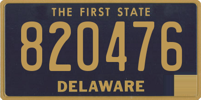 DE license plate 820476