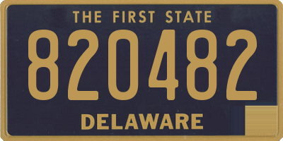 DE license plate 820482