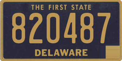 DE license plate 820487