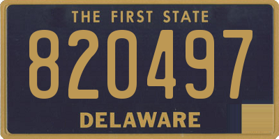 DE license plate 820497