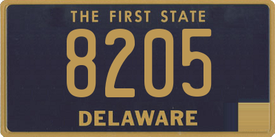 DE license plate 8205